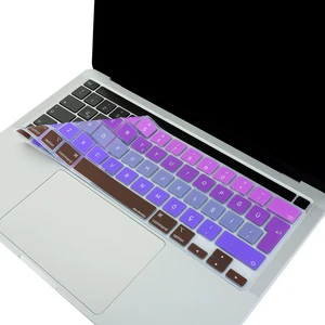 Macbook Pro Klavye Kılıfı 13inç M1-M2 Türkçe Q Baskı A2338 2289 2251 A2141 ile Uyumlu Ombre