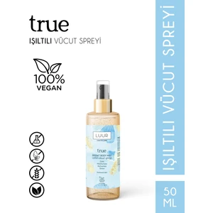 Luur Cosmetics & More True Vücut Spreyi Simli, Işıltılı Uzun Süre Kalıcı Koku, Nemlendiricili 50 Ml 8683023000855