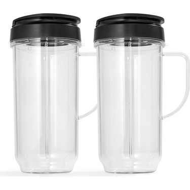 Beaquicy 2x 473 Ml Becher Mit Klingen Für Magic Bullet Mixer – Kreuzklinge & Flache Klinge Inklusive