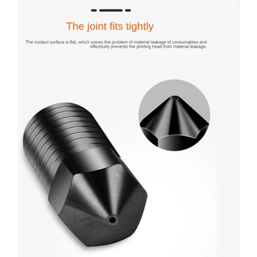 Decisive Adet 3D Yazıcı Parçası Ekstruder Memesi Yüksek Sertlik Sertleştirilmiş Çelik Metal Yüksek