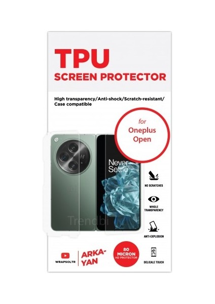 Oneplus Open Arka ve Yan Koruyucu Tpu Film fiyatları