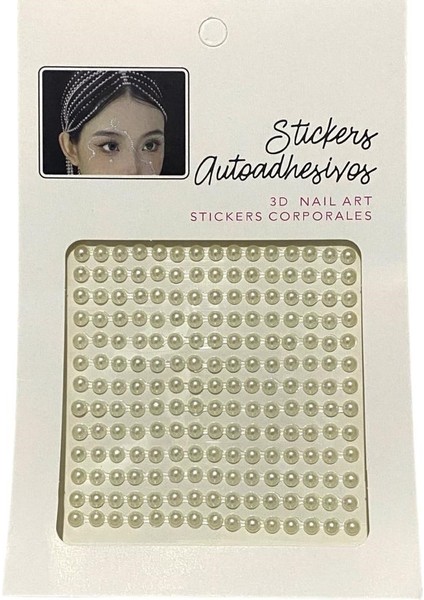 Saç Taşı Aksesuar Incili ve Pırlantalı Euphoria Saç Sticker Saç Süsü Vücut Yüz ve Saç Taşı 200 Adet