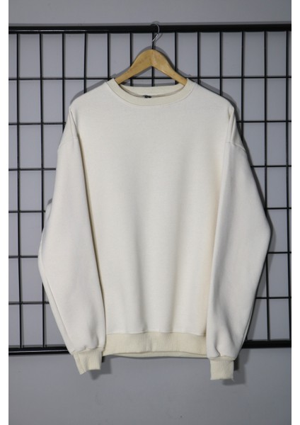 Baskısız Ekru Unisex Sweatshirt fiyatları