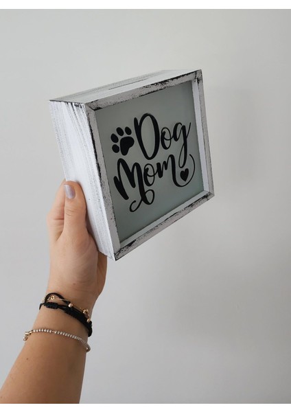 Dog Mom Yazılı Ahşap Kumbara fiyatları