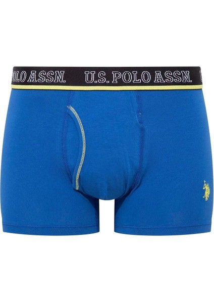 80508 Erkek Pamuklu 3'lü Boxer-Saks&antrasit&siyah