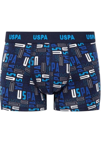 80509 Erkek Pamuklu 3'lü Boxer-Saks-lacivert-baskılı fırsatları