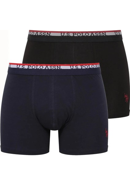80489 Erkek Modal 2'li Boxer-Siyah-lacivert