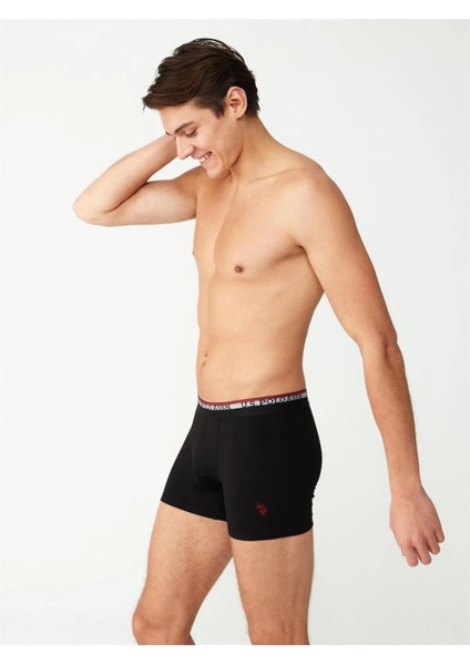 80489 Erkek Modal 2'li Boxer-Siyah-lacivert