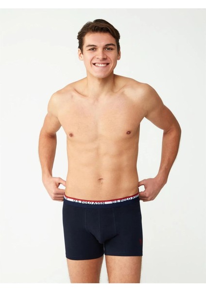 80489 Erkek Modal 2'li Boxer-Siyah-lacivert