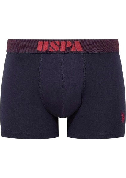 80521 Erkek Pamuklu 3'lü Boxer-Bordo-lacivert-antrasit