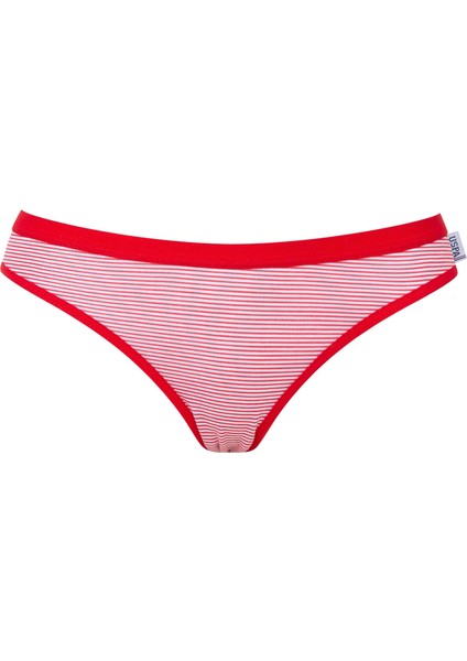 66425 Kadın Pamuklu 3'lü Slip Külot-Lacivertvert&Kırmızı&Lacivertvert modelleri
