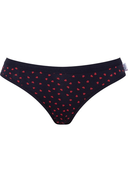66425 Kadın Pamuklu 3'lü Slip Külot-Lacivertvert&Kırmızı&Lacivertvert fırsatları