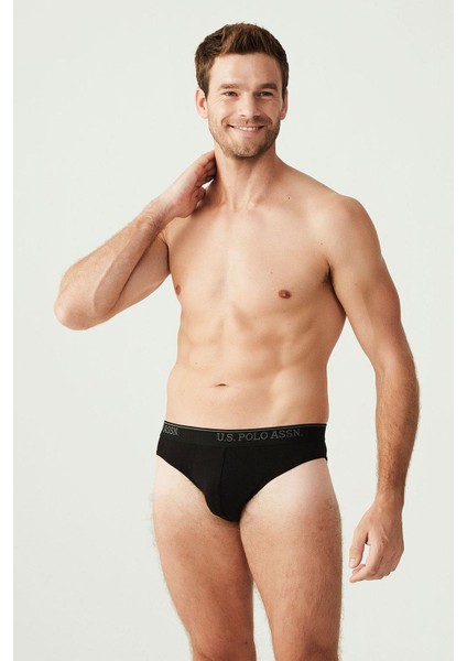 90003 Erkek Battal 3'lü Slip Külot-Siyah