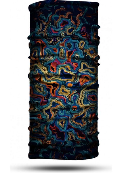 Ateş Desenli Boyunluk Buff Baf Bandana Saç Bandı