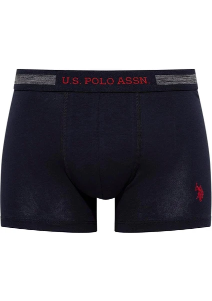 U.S. Polo Assn. 90004 Erkek Battal 3'lü Boxer-Lacivert-grimelanj-beyaz