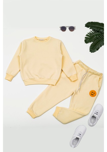 Sarı Emoji Nakışlı Sarı Alt Üst Takım fiyatları