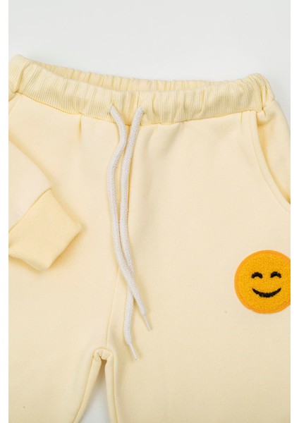 Sarı Emoji Nakışlı Sarı Alt Üst Takım indirimleri