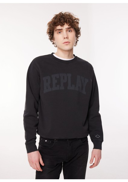 Bisiklet Yaka Siyah Erkek Sweatshırt M6714 099 Blackboard.... modelleri