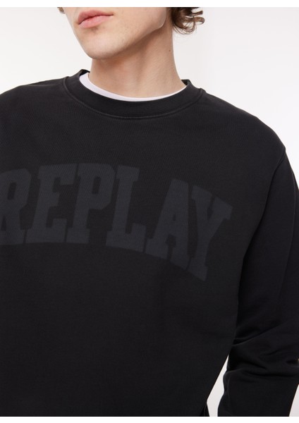 Bisiklet Yaka Siyah Erkek Sweatshırt M6714 099 Blackboard.... fırsatları