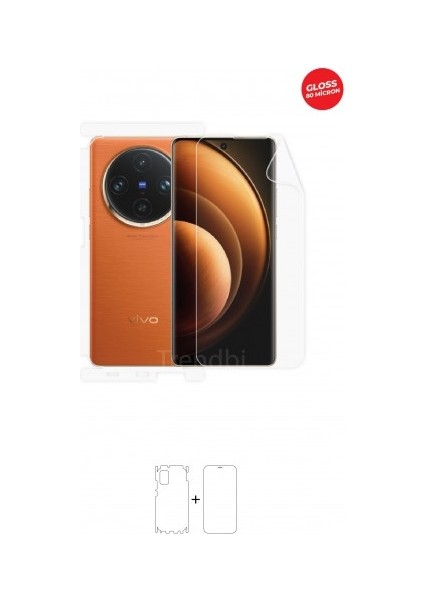 Vivo X100 Pro Ön, Arka ve Yan 360 Derece Tam Kaplama Tpu Film