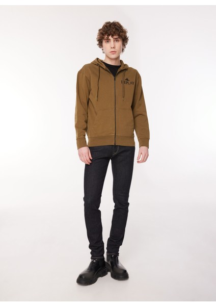 Kapüşon Yaka Haki Erkek Sweatshırt M6528 238 Army Green