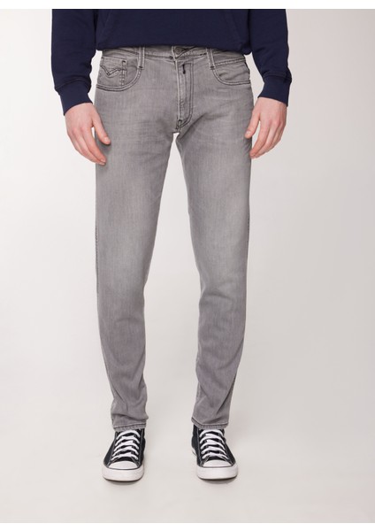 Normal Bel Slim Fit Erkek Denim Pantolon M914Y 096 Medıum Grey