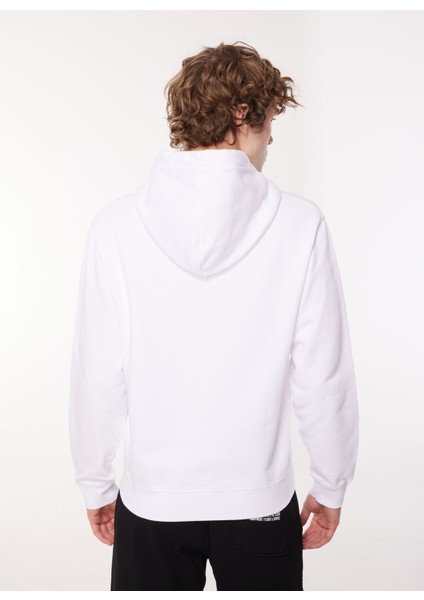 Kapüşon Yaka Beyaz Erkek Sweatshırt M6711 001 Whıte fırsatları