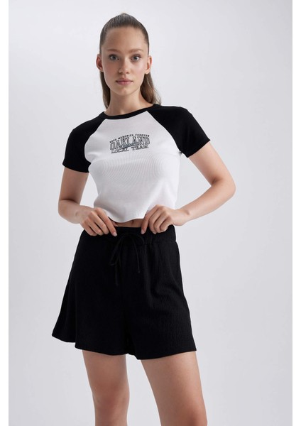 Coool Loose Fit Bürümcük Şort A6223AX23SM