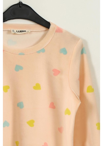 Kız Çocuk Termal Soft Pembe Kalpli Pijama Takımı indirimleri