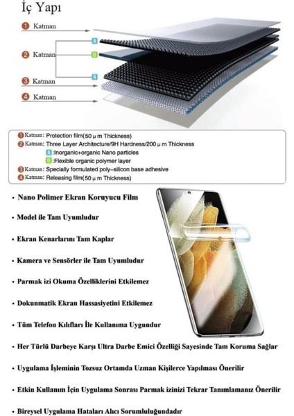 Huawei P30 Pro Kavisli Ekran Koruyucu Nano Polimer Film - Ultra Darbe Emici Etkin Koruma - Ekranı Tam Kaplar