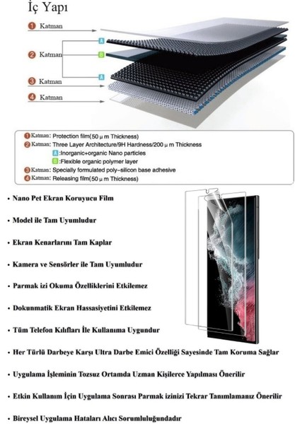 Huawei Mate 20 Pro Kavisli Ekran Koruyucu Nano Pet Film - Ultra Darbe Emici Etkin Koruma - Ekranı Tam Kaplar