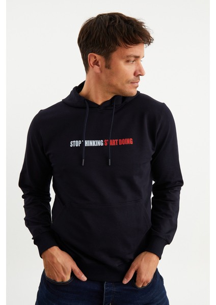 201952 Erkek Kapüşonlu Sweatshirt