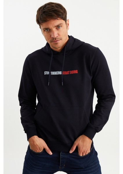 201952 Erkek Kapüşonlu Sweatshirt