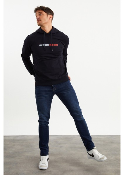 201952 Erkek Kapüşonlu Sweatshirt