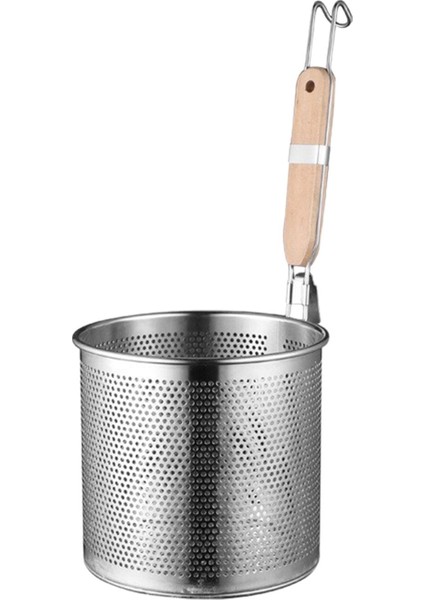 Ahşap Saplı Kevgir Erişte Sepetleri Spagetti Süzgeç Kaşık Kızartma 20CM Düz Saplı (Yurt Dışından)