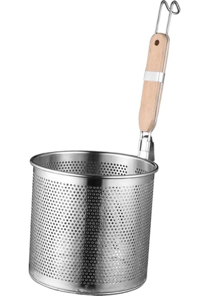 Ahşap Saplı Kevgir Erişte Sepetleri Spagetti Süzgeç Kaşık Kızartma 20CM Düz Saplı (Yurt Dışından)