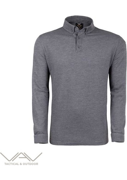 Outdoor Günlük Polo Yaka Lakost Erkek Uzun Kollu Sweatshirt Pamuklu Yazlık TLAC04