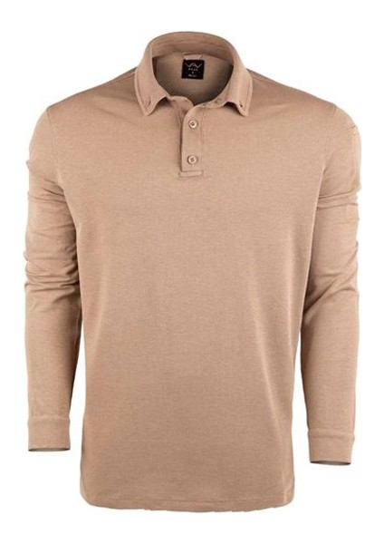 Outdoor Günlük Polo Yaka Lakost Erkek Uzun Kollu Sweatshirt Pamuklu Yazlık TLAC04