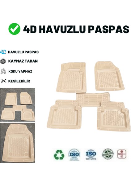 Ford Connect 2006 4d Havuzlu Üniversal Yeni Nesil Paspas Bej Gold Seri