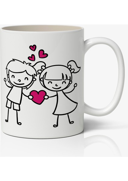Sevgiliye Özel Sevgililer Günü Baskılı Kupa Bardak Kahve Kupa Bardak Model 3