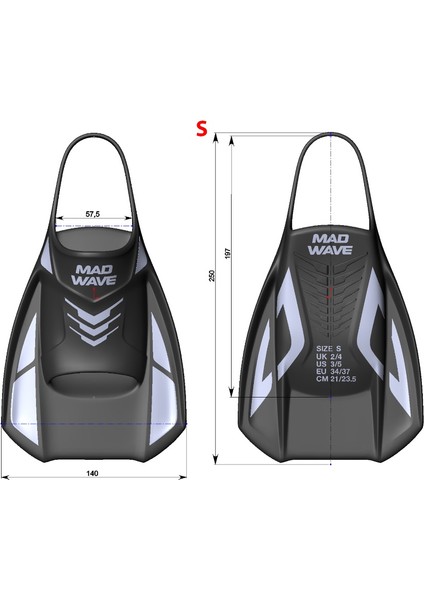 Mad Wave Powerfin Ayak Paleti