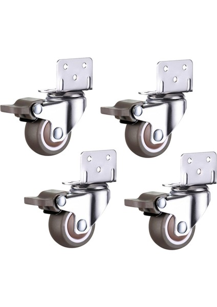 4x Döner Plaka Tekerleri Lastik Tekerlek Metal Muhafaza Tekeri Dilsiz Kitaplık 2.5 cm (Yurt Dışından)