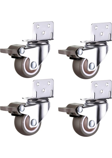 4x Döner Plaka Tekerleri Lastik Tekerlek Metal Muhafaza Tekeri Dilsiz Kitaplık 2.5 cm (Yurt Dışından)