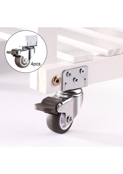 4x Döner Plaka Tekerleri Lastik Tekerlek Metal Muhafaza Tekeri Dilsiz Kitaplık 2.5 cm (Yurt Dışından)