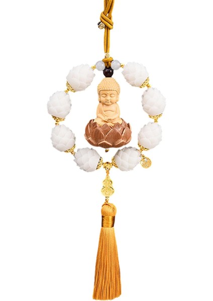 Buda Heykeli Dikiz I Kolye Hediye Püskül Asılı Dekorasyon Sarı (Yurt Dışından)