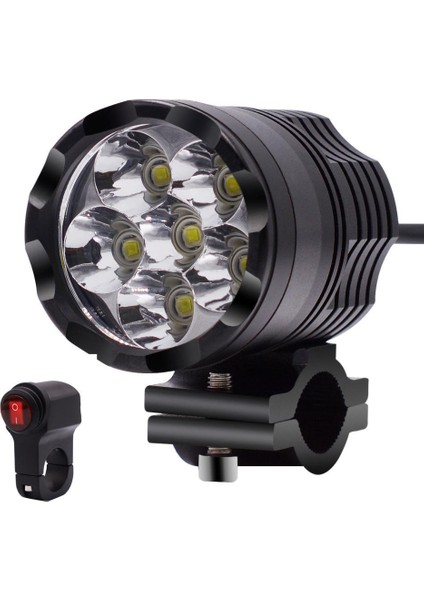 2.2 "motosiklet Far Spot Işığı 4000LM LED Spot Yardımcı Lamba + Anahtar (Yurt Dışından)