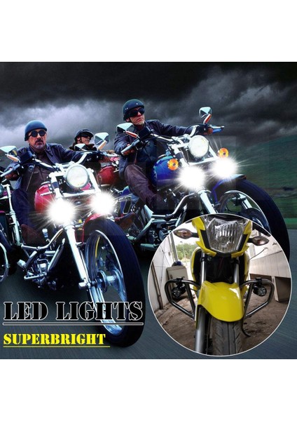 2.2 "motosiklet Far Spot Işığı 4000LM LED Spot Yardımcı Lamba + Anahtar (Yurt Dışından)
