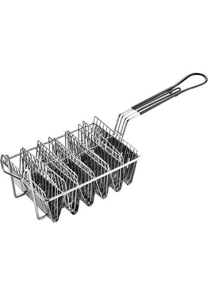 Derin Taco Kızarmış Sepet Stand Sapı Ağır Hizmet 6 (Yurt Dışından)