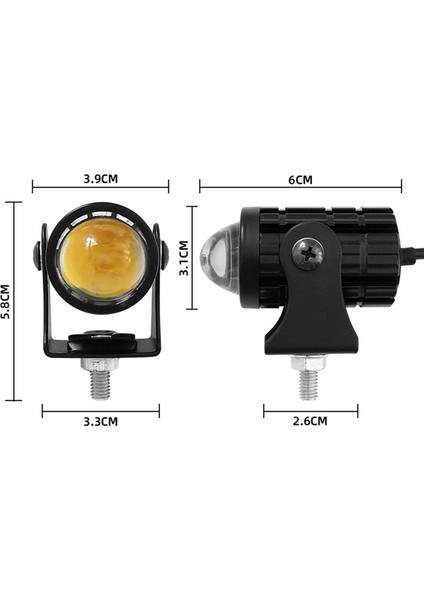 Universal Motosiklet Far 6000K 3000K Çift 8-80V (Yurt Dışından) fırsatları