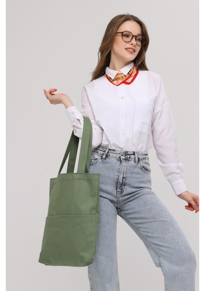 3 Cepli Mint Yeşili Gabardin Çanta modelleri